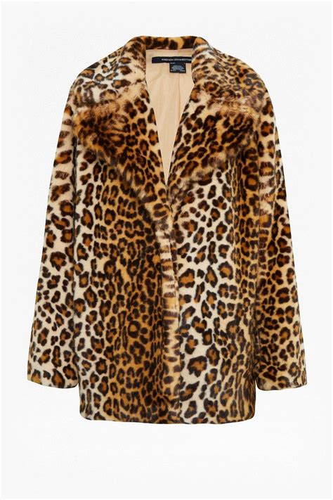 animal print fur coat|lightweight leopard print coat.